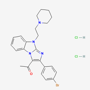 1-{2-(4-bromophenyl)-9-[2-(1-piperidinyl)ethyl]-9H-imidazo[1,2-a]benzimidazol-3-yl}ethanone dihydrochloride