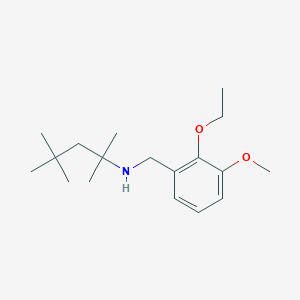 molecular formula C18H31NO2 B503919 N-(2-ethoxy-3-methoxybenzyl)-2,4,4-trimethylpentan-2-amine 