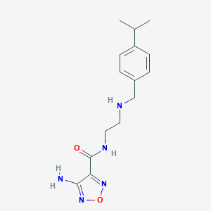 molecular formula C15H21N5O2 B503920 4-amino-N-{2-[(4-isopropylbenzyl)amino]ethyl}-1,2,5-oxadiazole-3-carboxamide 