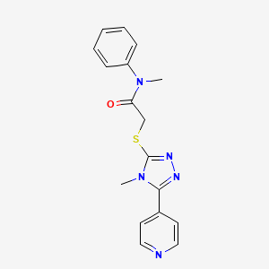 N-methyl-2-{[4-methyl-5-(4-pyridinyl)-4H-1,2,4-triazol-3-yl]thio}-N-phenylacetamide