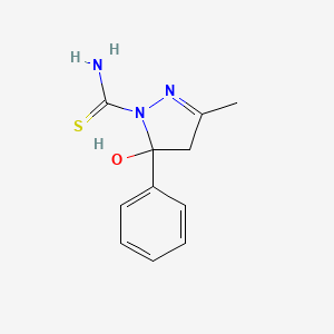5-hydroxy-3-methyl-5-phenyl-4,5-dihydro-1H-pyrazole-1-carbothioamide