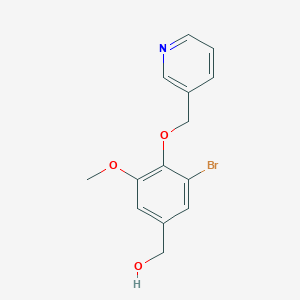 molecular formula C14H14BrNO3 B503922 [3-Bromo-5-methoxy-4-(pyridin-3-ylmethoxy)phenyl]methanol CAS No. 775294-95-6