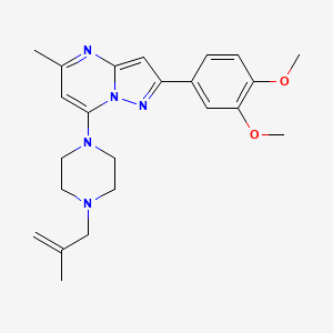 2-(3,4-dimethoxyphenyl)-5-methyl-7-[4-(2-methyl-2-propen-1-yl)-1-piperazinyl]pyrazolo[1,5-a]pyrimidine