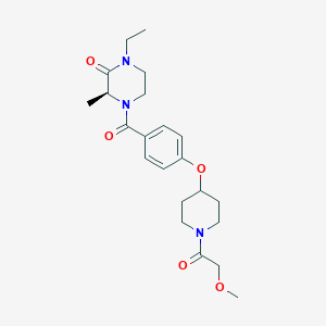 (3S)-1-ethyl-4-(4-{[1-(methoxyacetyl)-4-piperidinyl]oxy}benzoyl)-3-methyl-2-piperazinone