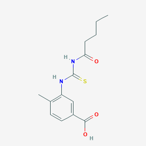 4-methyl-3-{[(pentanoylamino)carbonothioyl]amino}benzoic acid