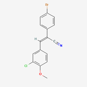 molecular formula C16H11BrClNO B5039266 2-(4-bromophenyl)-3-(3-chloro-4-methoxyphenyl)acrylonitrile 