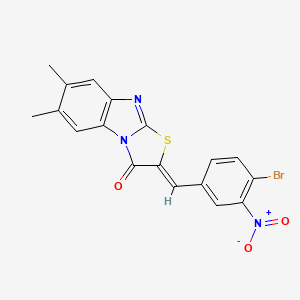 2-(4-bromo-3-nitrobenzylidene)-6,7-dimethyl[1,3]thiazolo[3,2-a]benzimidazol-3(2H)-one