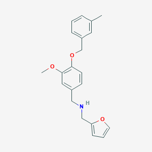 molecular formula C21H23NO3 B503928 1-(furan-2-yl)-N-{3-methoxy-4-[(3-methylbenzyl)oxy]benzyl}methanamine 