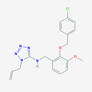 molecular formula C19H20ClN5O2 B503929 N-(1-allyl-1H-tetraazol-5-yl)-N-{2-[(4-chlorobenzyl)oxy]-3-methoxybenzyl}amine 