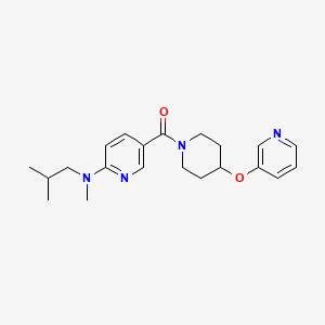 molecular formula C21H28N4O2 B5039297 N-isobutyl-N-methyl-5-{[4-(3-pyridinyloxy)-1-piperidinyl]carbonyl}-2-pyridinamine 
