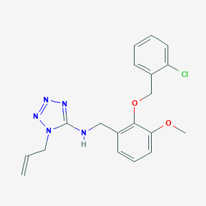 molecular formula C19H20ClN5O2 B503931 N-(1-allyl-1H-tetraazol-5-yl)-N-{2-[(2-chlorobenzyl)oxy]-3-methoxybenzyl}amine 
