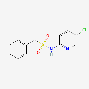 molecular formula C12H11ClN2O2S B5039311 N-(5-chloro-2-pyridinyl)-1-phenylmethanesulfonamide 