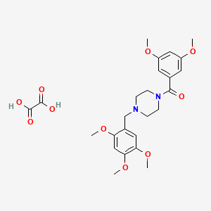 molecular formula C25H32N2O10 B5039319 1-(3,5-dimethoxybenzoyl)-4-(2,4,5-trimethoxybenzyl)piperazine oxalate 