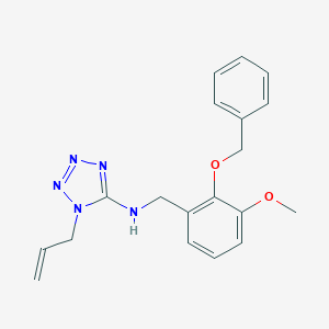 molecular formula C19H21N5O2 B503935 N-[(3-methoxy-2-phenylmethoxyphenyl)methyl]-1-prop-2-enyltetrazol-5-amine CAS No. 880866-19-3