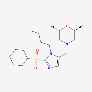 molecular formula C20H35N3O3S B5039361 (2R*,6S*)-4-{[1-butyl-2-(cyclohexylsulfonyl)-1H-imidazol-5-yl]methyl}-2,6-dimethylmorpholine 