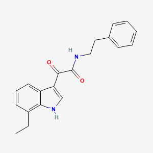 molecular formula C20H20N2O2 B5039369 2-(7-ethyl-1H-indol-3-yl)-2-oxo-N-(2-phenylethyl)acetamide 