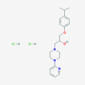 molecular formula C21H31Cl2N3O2 B5039386 1-(4-isopropylphenoxy)-3-[4-(2-pyridinyl)-1-piperazinyl]-2-propanol dihydrochloride 