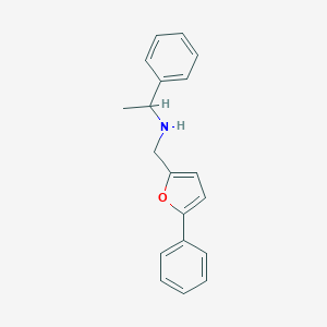 molecular formula C19H19NO B503941 1-phenyl-N-[(5-phenylfuran-2-yl)methyl]ethanamine 