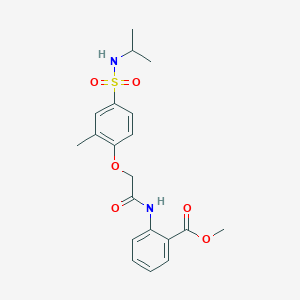 molecular formula C20H24N2O6S B5039412 methyl 2-[({4-[(isopropylamino)sulfonyl]-2-methylphenoxy}acetyl)amino]benzoate 