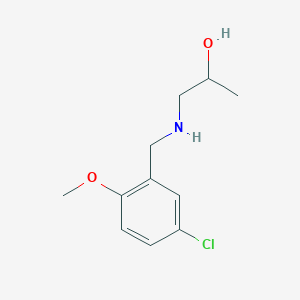 molecular formula C11H16ClNO2 B503943 1-[(5-Chloro-2-methoxybenzyl)amino]propan-2-ol 