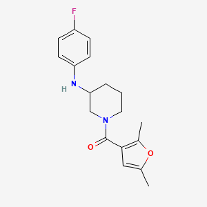 molecular formula C18H21FN2O2 B5039446 1-(2,5-dimethyl-3-furoyl)-N-(4-fluorophenyl)-3-piperidinamine 