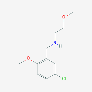 molecular formula C11H16ClNO2 B503945 N-(5-chloro-2-methoxybenzyl)-2-methoxyethanamine 
