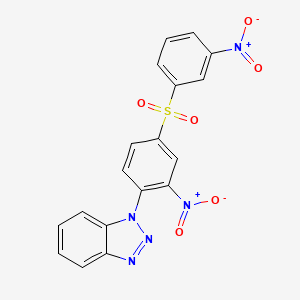 molecular formula C18H11N5O6S B5039457 1-{2-nitro-4-[(3-nitrophenyl)sulfonyl]phenyl}-1H-1,2,3-benzotriazole 