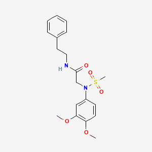 molecular formula C19H24N2O5S B5039490 N~2~-(3,4-dimethoxyphenyl)-N~2~-(methylsulfonyl)-N~1~-(2-phenylethyl)glycinamide 