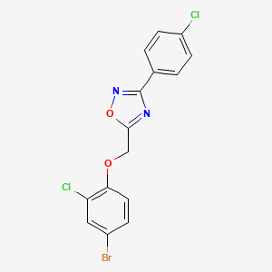 molecular formula C15H9BrCl2N2O2 B5039498 5-[(4-bromo-2-chlorophenoxy)methyl]-3-(4-chlorophenyl)-1,2,4-oxadiazole 