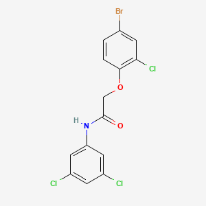molecular formula C14H9BrCl3NO2 B5039504 2-(4-bromo-2-chlorophenoxy)-N-(3,5-dichlorophenyl)acetamide 
