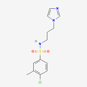 molecular formula C13H16ClN3O2S B5039509 4-chloro-N-[3-(1H-imidazol-1-yl)propyl]-3-methylbenzenesulfonamide 