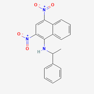 molecular formula C18H15N3O4 B5039531 (2,4-dinitro-1-naphthyl)(1-phenylethyl)amine 