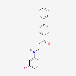 molecular formula C21H18FNO B5039549 1-(4-biphenylyl)-3-[(3-fluorophenyl)amino]-1-propanone 