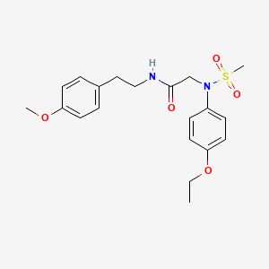 molecular formula C20H26N2O5S B5039552 N~2~-(4-ethoxyphenyl)-N~1~-[2-(4-methoxyphenyl)ethyl]-N~2~-(methylsulfonyl)glycinamide 
