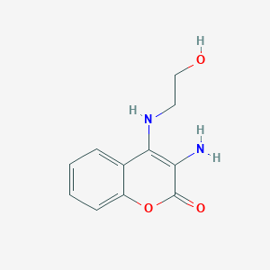 3-amino-4-[(2-hydroxyethyl)amino]-2H-chromen-2-one