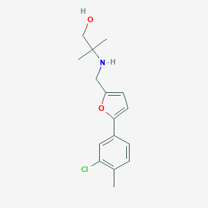 molecular formula C16H20ClNO2 B503958 2-({[5-(3-Chloro-4-methylphenyl)-2-furyl]methyl}amino)-2-methyl-1-propanol 