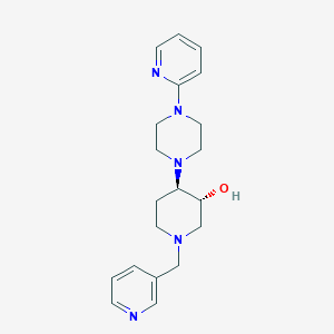 molecular formula C20H27N5O B5039628 (3R*,4R*)-1-(3-pyridinylmethyl)-4-[4-(2-pyridinyl)-1-piperazinyl]-3-piperidinol 