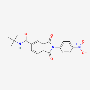 molecular formula C19H17N3O5 B5039635 N-(tert-butyl)-2-(4-nitrophenyl)-1,3-dioxo-5-isoindolinecarboxamide 