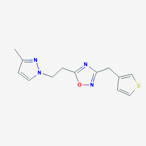 molecular formula C13H14N4OS B5039638 5-[2-(3-methyl-1H-pyrazol-1-yl)ethyl]-3-(3-thienylmethyl)-1,2,4-oxadiazole 