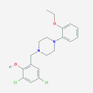 molecular formula C19H22Cl2N2O2 B5039649 2,4-dichloro-6-{[4-(2-ethoxyphenyl)-1-piperazinyl]methyl}phenol 