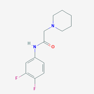 N-(3,4-difluorophenyl)-2-(1-piperidinyl)acetamide