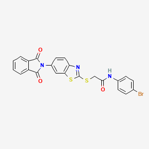 molecular formula C23H14BrN3O3S2 B5039681 N-(4-bromophenyl)-2-{[6-(1,3-dioxo-1,3-dihydro-2H-isoindol-2-yl)-1,3-benzothiazol-2-yl]thio}acetamide 