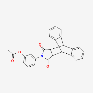 3-(16,18-dioxo-17-azapentacyclo[6.6.5.0~2,7~.0~9,14~.0~15,19~]nonadeca-2,4,6,9,11,13-hexaen-17-yl)phenyl acetate