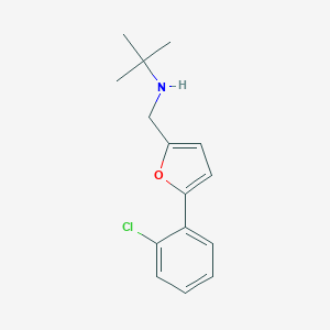 molecular formula C15H18ClNO B503969 N-{[5-(2-chlorophenyl)furan-2-yl]methyl}-2-methylpropan-2-amine 