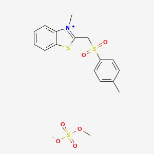 3-methyl-2-{[(4-methylphenyl)sulfonyl]methyl}-1,3-benzothiazol-3-ium methyl sulfate