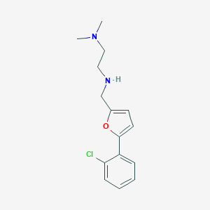 molecular formula C15H19ClN2O B503971 N'-{[5-(2-chlorophenyl)furan-2-yl]methyl}-N,N-dimethylethane-1,2-diamine 