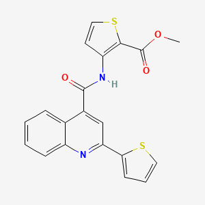 molecular formula C20H14N2O3S2 B5039710 methyl 3-({[2-(2-thienyl)-4-quinolinyl]carbonyl}amino)-2-thiophenecarboxylate 