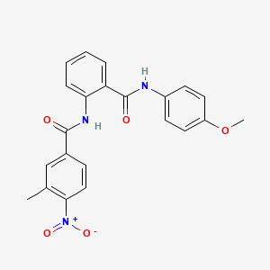molecular formula C22H19N3O5 B5039723 N-(2-{[(4-methoxyphenyl)amino]carbonyl}phenyl)-3-methyl-4-nitrobenzamide 
