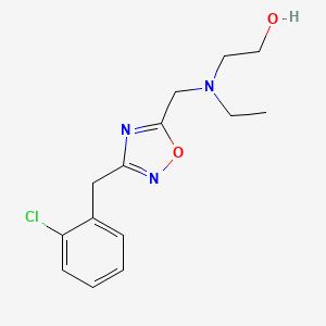 molecular formula C14H18ClN3O2 B5039746 2-[{[3-(2-chlorobenzyl)-1,2,4-oxadiazol-5-yl]methyl}(ethyl)amino]ethanol 