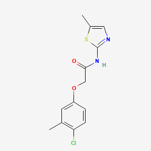molecular formula C13H13ClN2O2S B5039762 2-(4-chloro-3-methylphenoxy)-N-(5-methyl-1,3-thiazol-2-yl)acetamide 